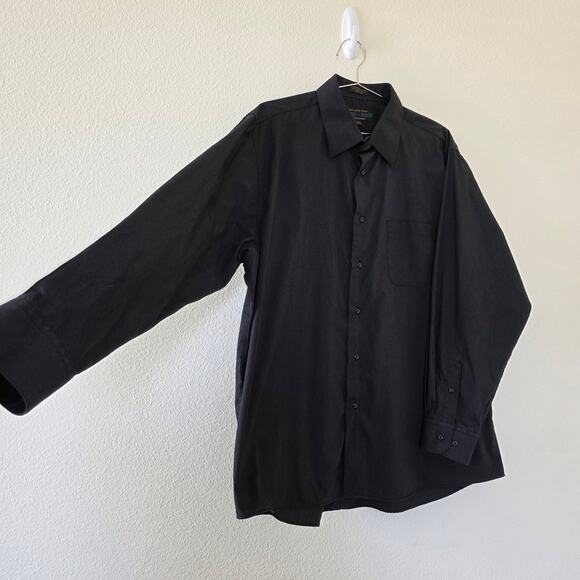 Alexander Julian Colours Black Button Down Shirt Men XL Long Sleeve Cotton Blend - Picture 4 of 9